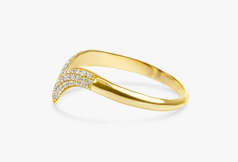 14k Solid Gold Diamond Ring