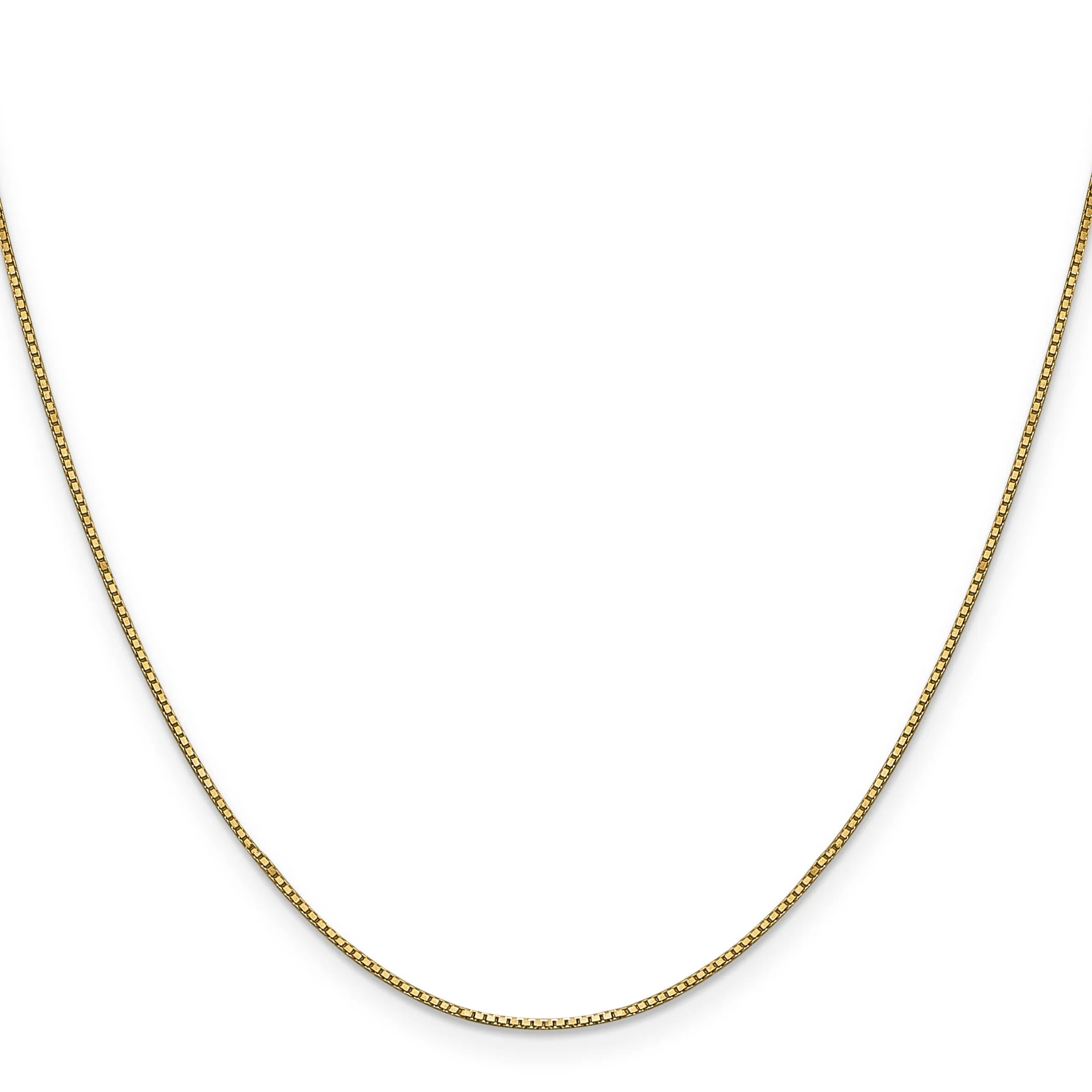 14k Yellow Gold .9 mm Box Chain