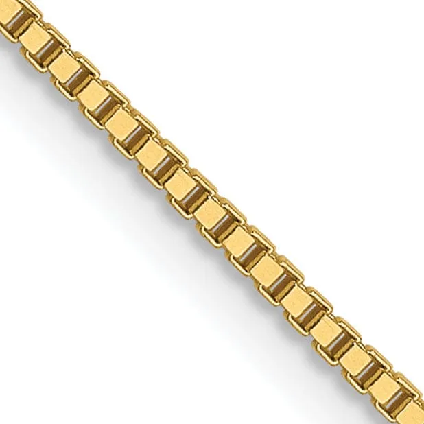 14k Yellow Gold .9 mm Box Chain