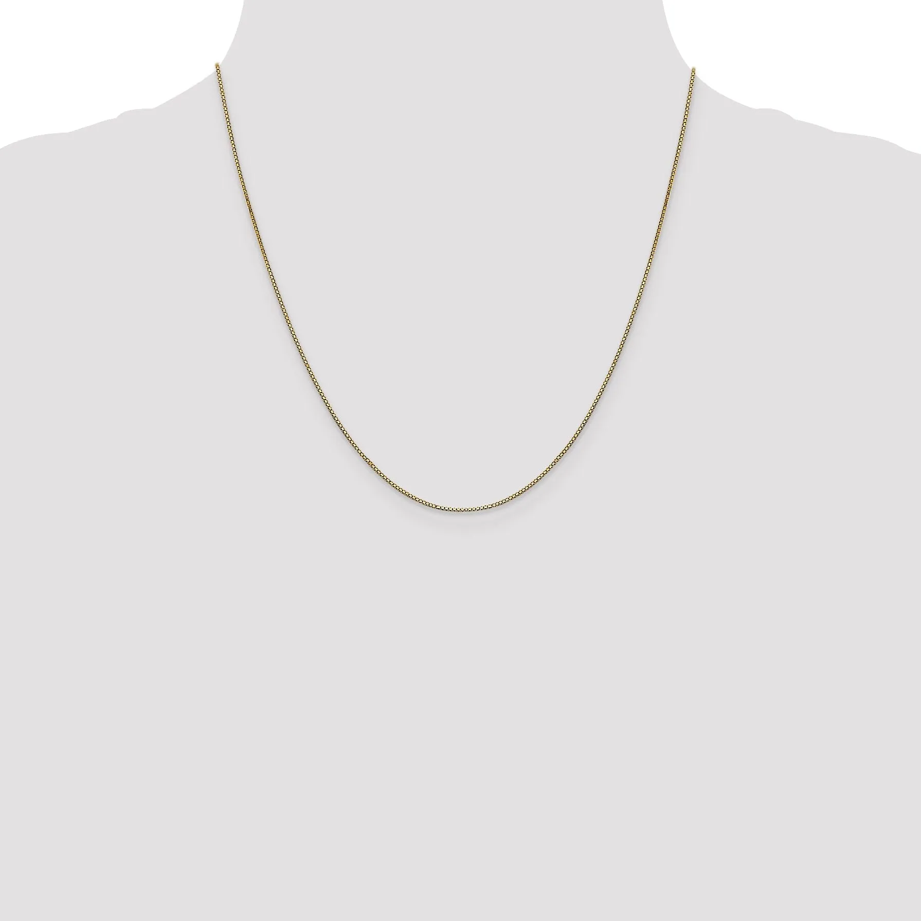 14k Yellow Gold .9 mm Box Chain