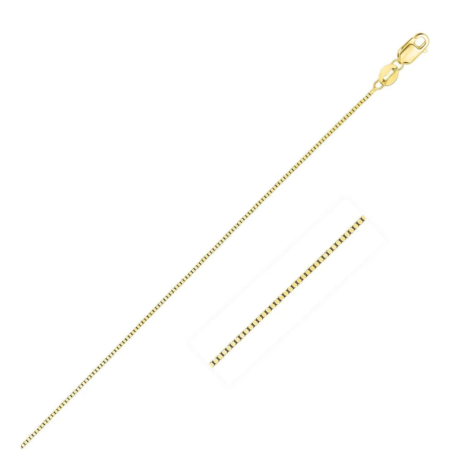 14k Yellow Gold Classic Box Chain 0.45mm by Avera Group