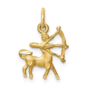 14k Yellow Gold Sagittarius Zodiac Charm Pendant