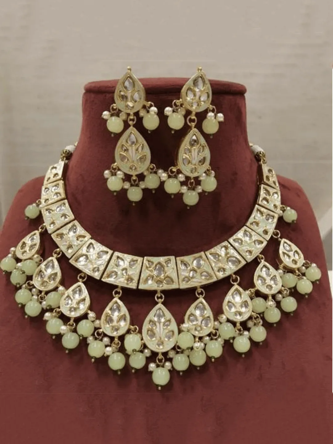 3 Patch Moti Necklace Set