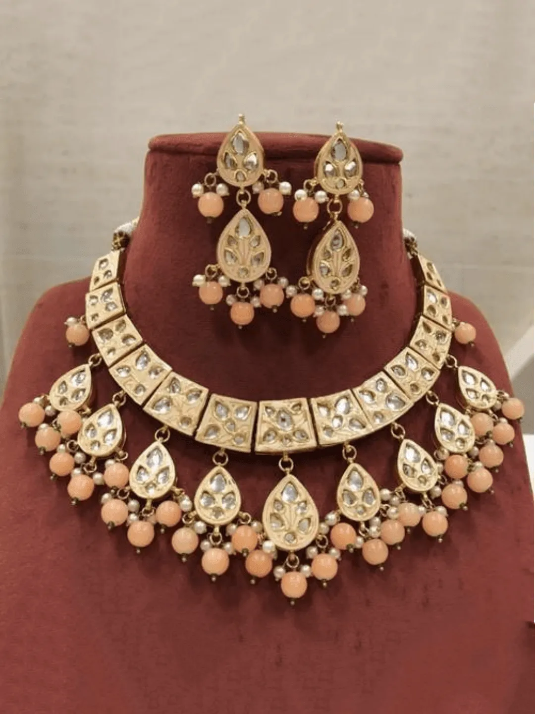 3 Patch Moti Necklace Set