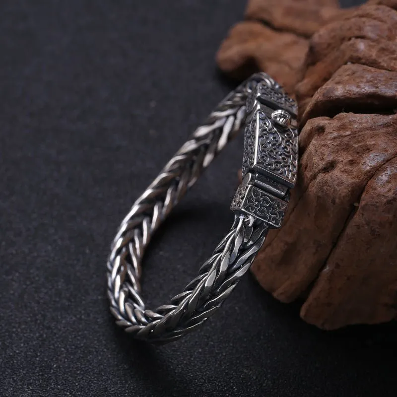 925 Sterling Silver Men's Bracelet Jewelry