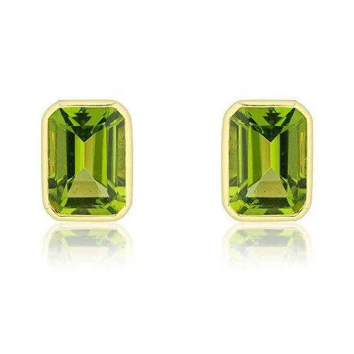 9ct Gold Peridot Earrings - MMCH075-7YPER