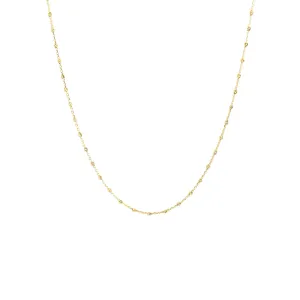 9K Yellow Gold Beaded Chain Necklace - WSGD90300.YG