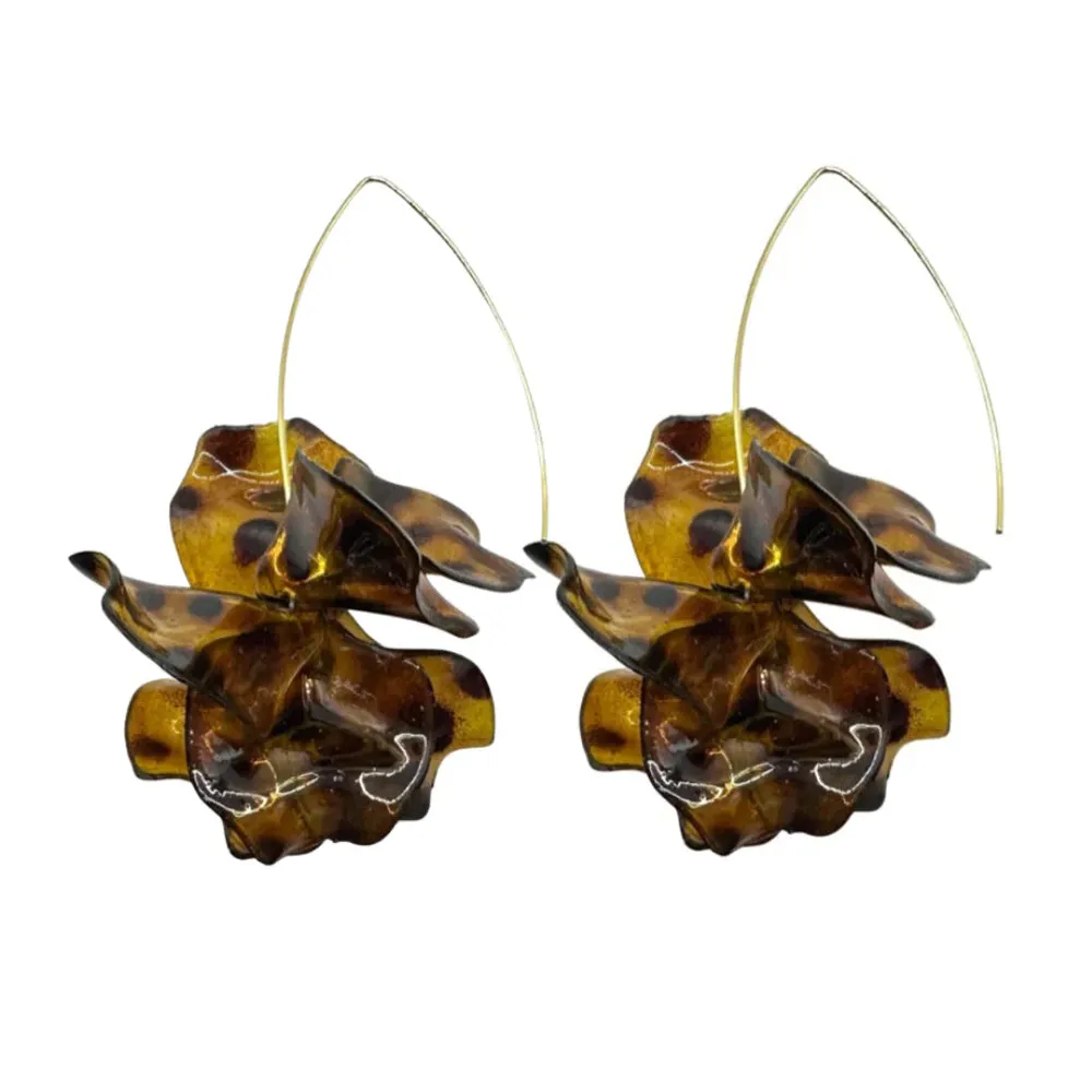 AC Air Bloom Drop Earrings Tortoise