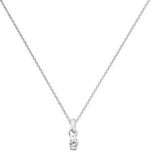 Acotis Silver Pendant On Chain Zirconia G3267