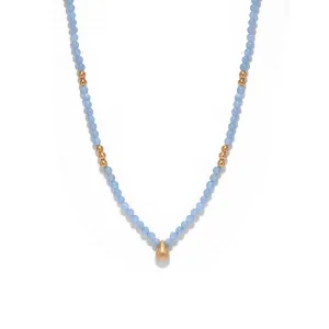 Aquamarine Beaded Necklace