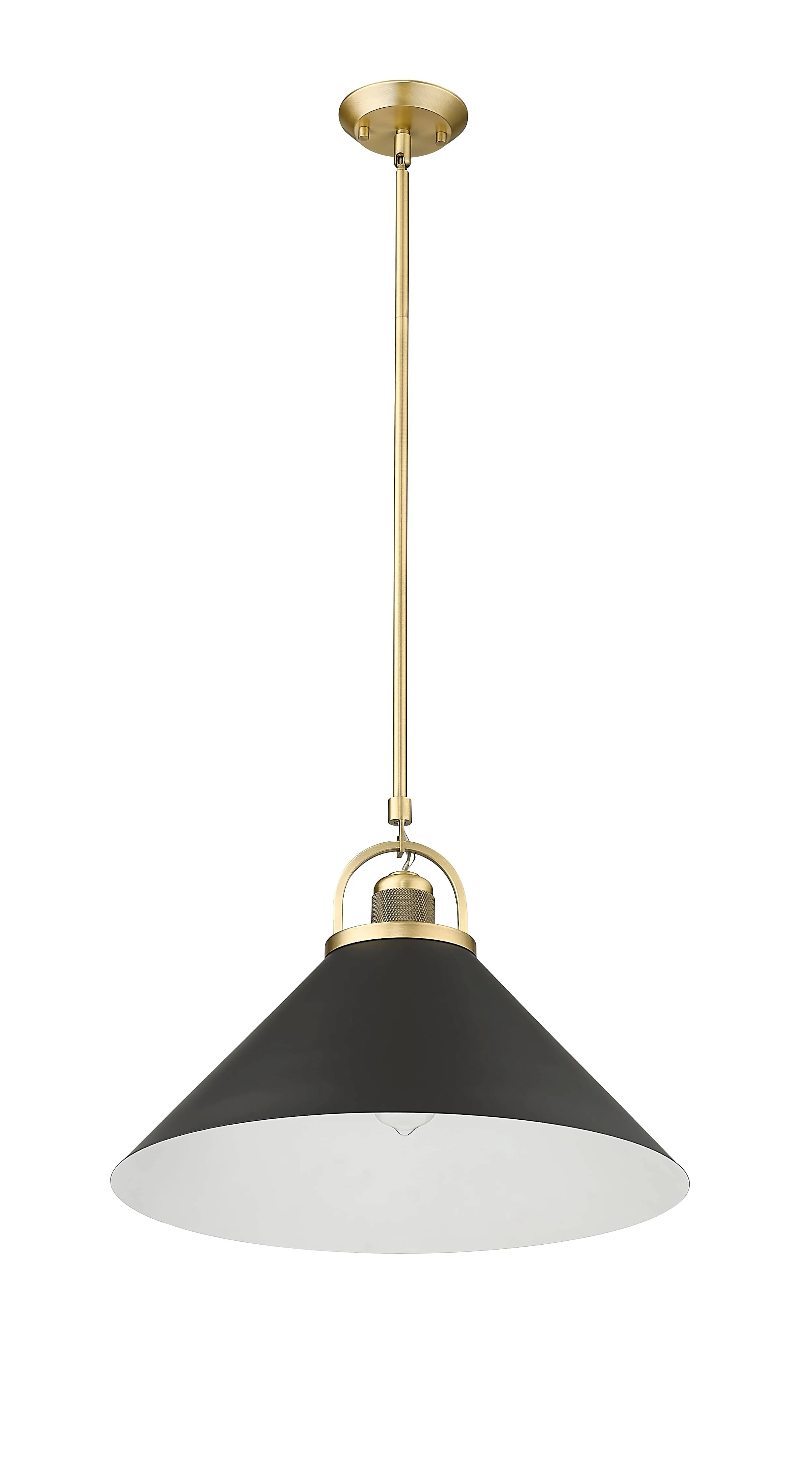 Artistan Pendant - Vintage Brass / Matte Black - 13.1in. Diameter - E26 Medium Base