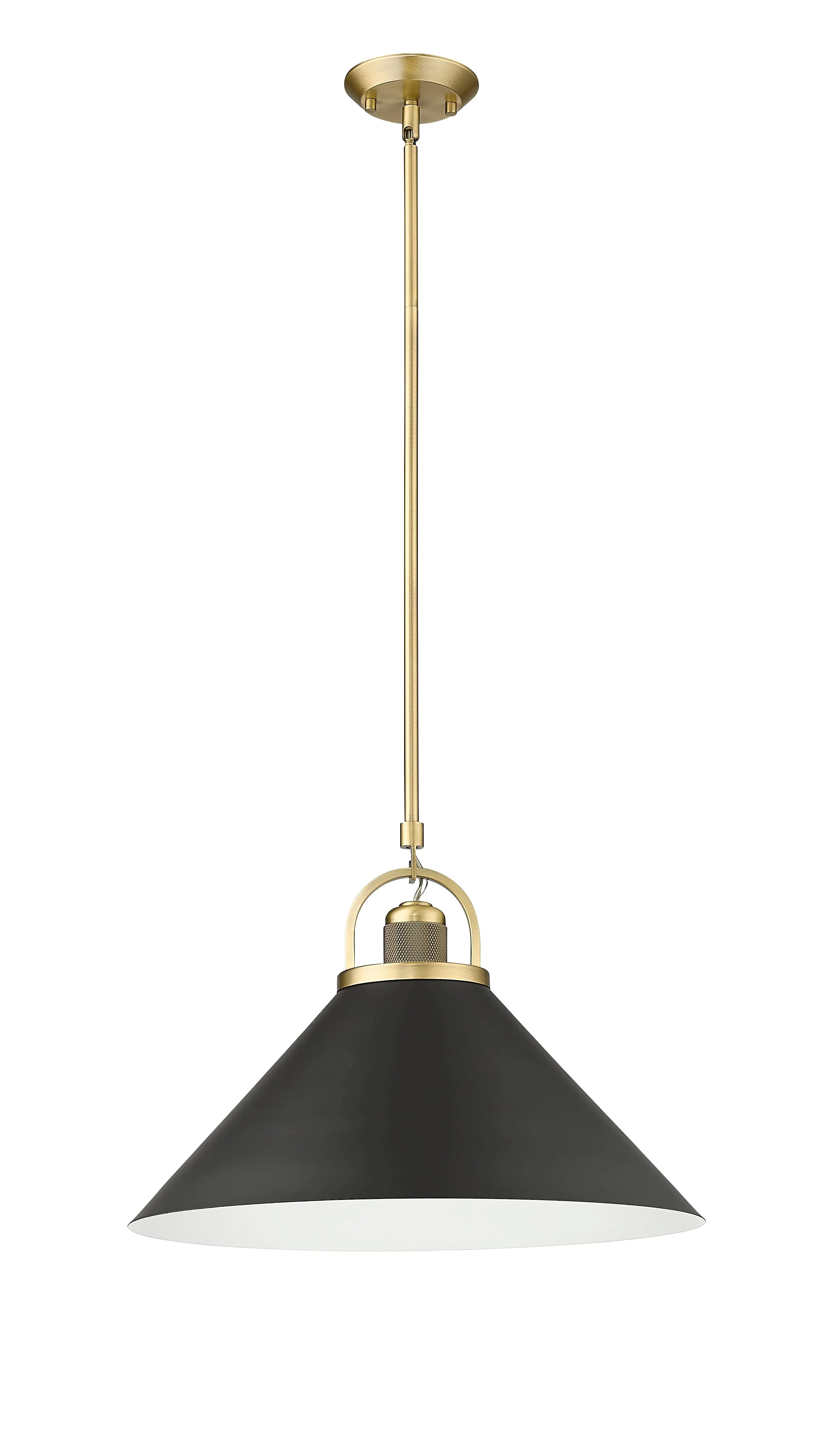 Artistan Pendant - Vintage Brass / Matte Black - 13.1in. Diameter - E26 Medium Base