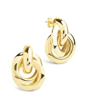 Ashton Layered Door Knocker Stud Earrings