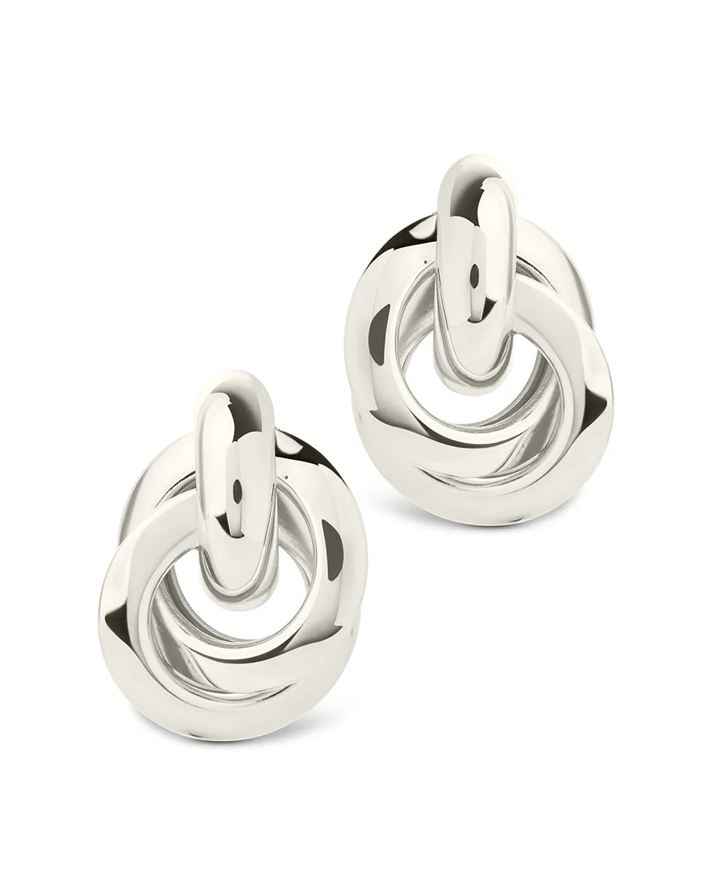 Ashton Layered Door Knocker Stud Earrings