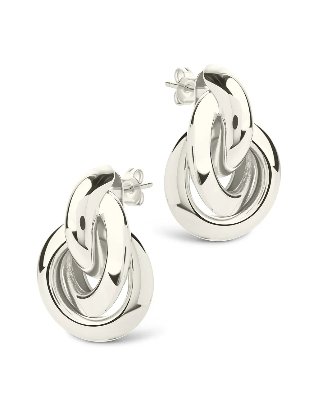 Ashton Layered Door Knocker Stud Earrings