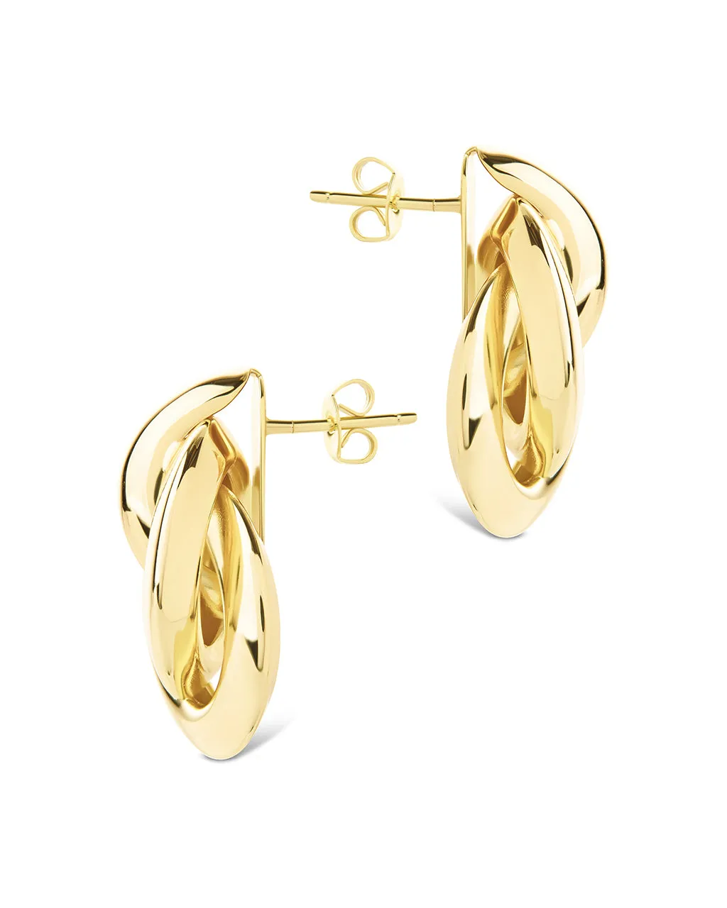 Ashton Layered Door Knocker Stud Earrings