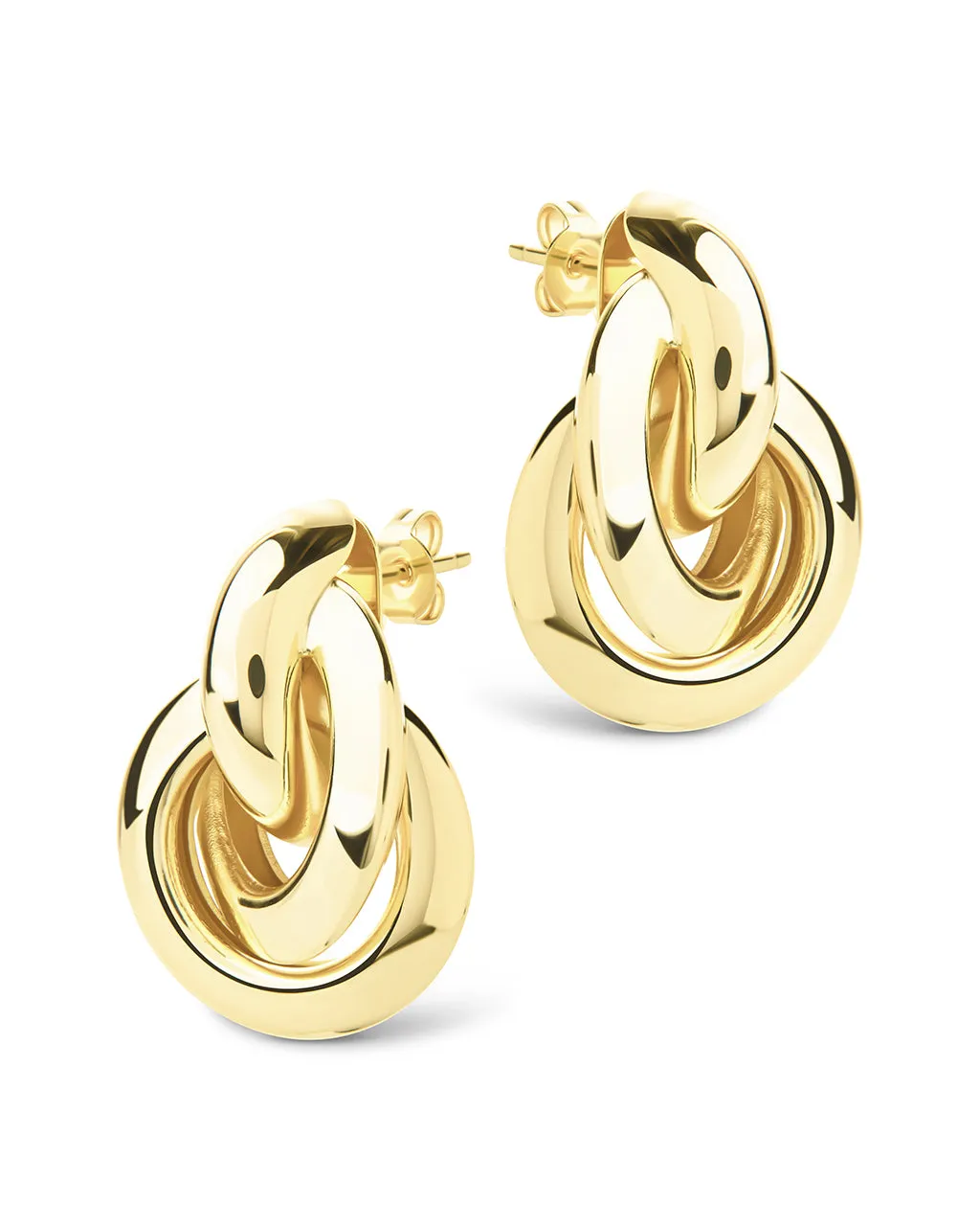 Ashton Layered Door Knocker Stud Earrings