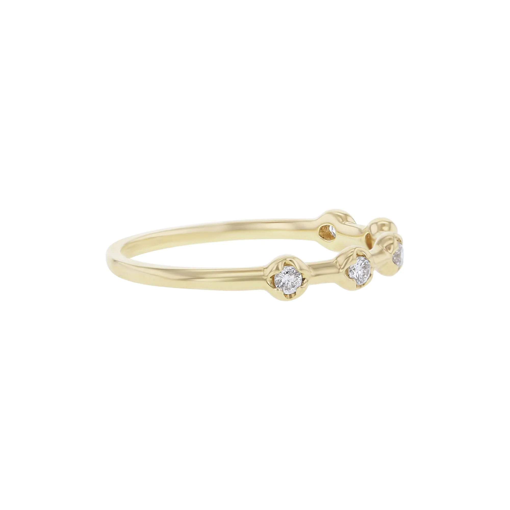 Aubrey Bubble Station Diamond Ring 1/8ct