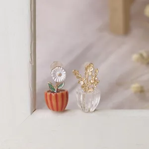 Blooming Flowerpot Stud Earrings