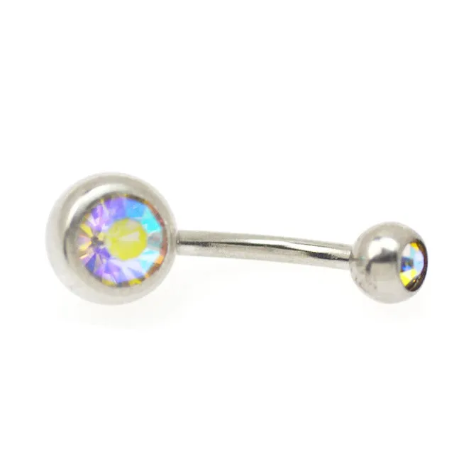 Body Piercing Jewelry Silver Color  Bar Ball Barbell Belly Navel Button Ring