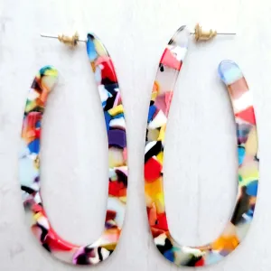 Bohemian Long Oval Earrings