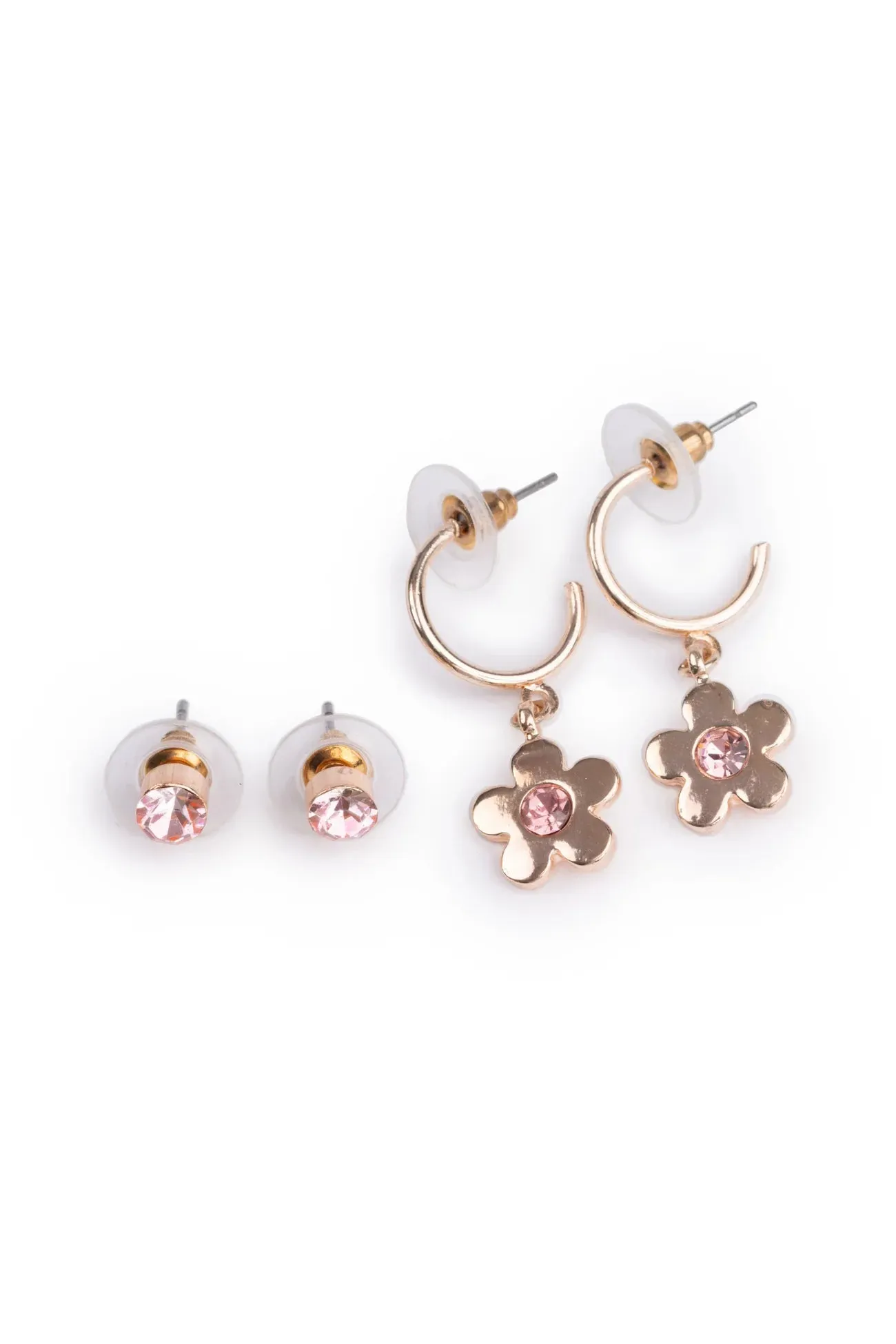 Boutique Chic Bejeweled Blooms Earrings, 2 pr