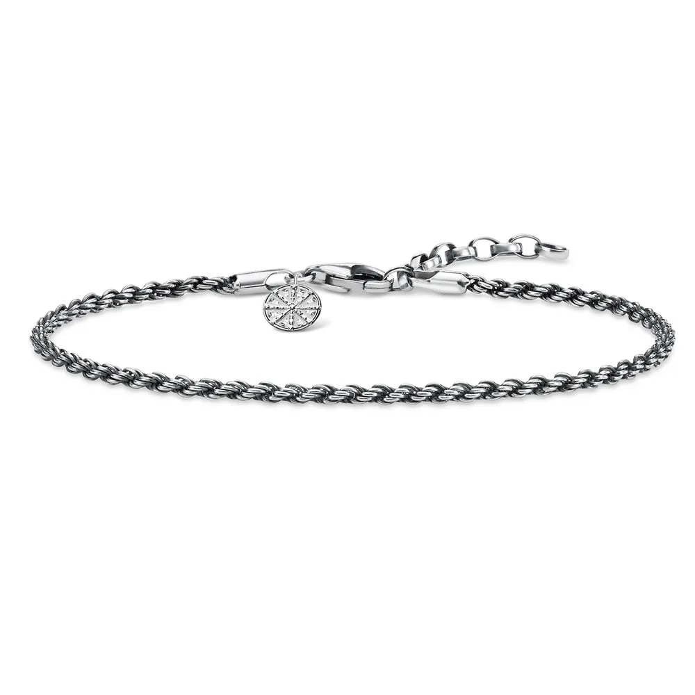 Cable Wire Charm Karma Wheel Bracelet