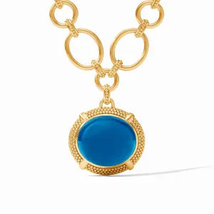 Cabochon Statement Necklace - London Blue