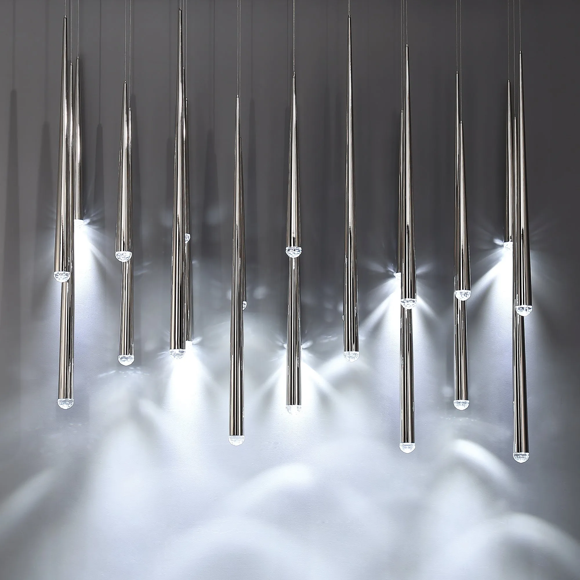 Cascade LED 23 Light Crystal Linear Chandelier