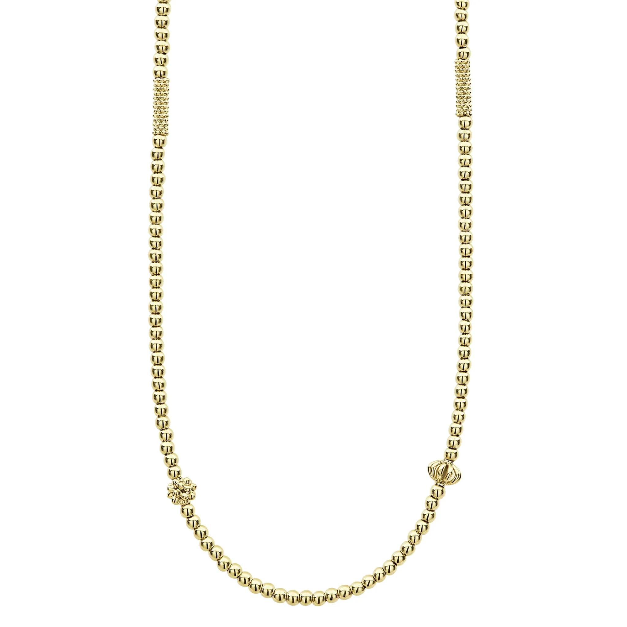 Caviar Gold 18K Gold Beaded Necklace