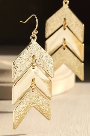 Chevron Dangle Drop Earrings