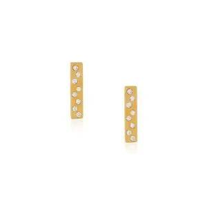 Chic Vermeil Bar Earrings - Gold