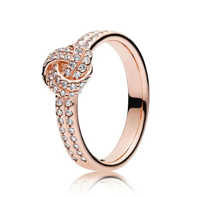 CHIELOYS Fashion Classic Shine Zircon Wedding Rings For Women Personality Charm Twist Flower Shape Crystal Ring Engagement Gift