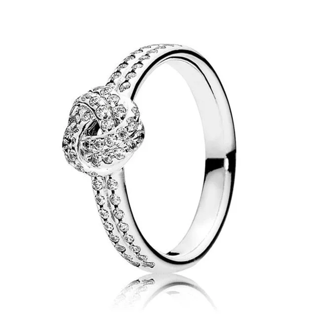 CHIELOYS Fashion Classic Shine Zircon Wedding Rings For Women Personality Charm Twist Flower Shape Crystal Ring Engagement Gift