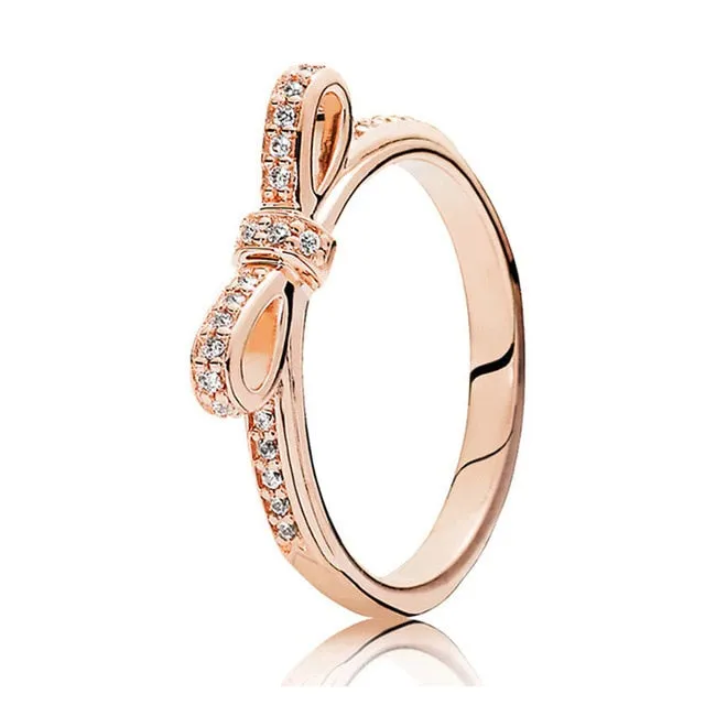 CHIELOYS Fashion Classic Shine Zircon Wedding Rings For Women Personality Charm Twist Flower Shape Crystal Ring Engagement Gift