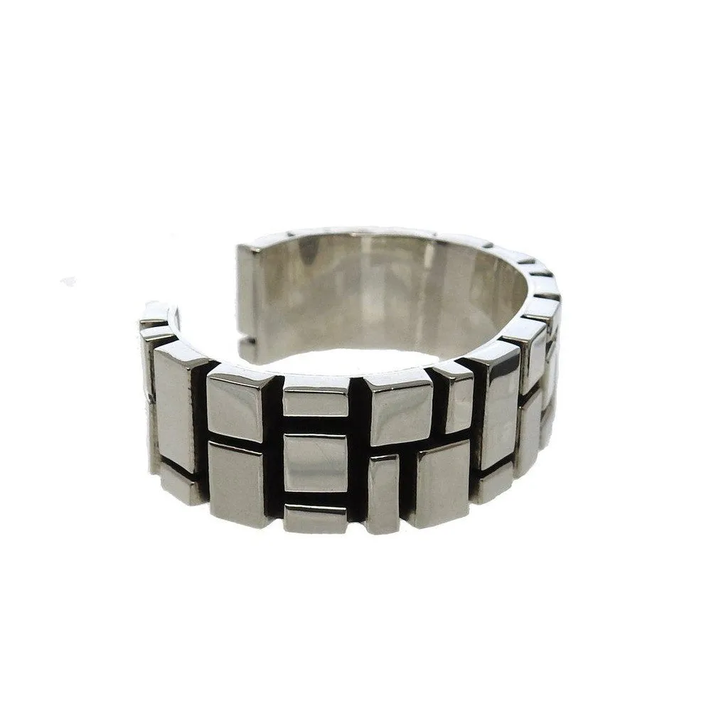 Contemporary Sterling Silver Cuff