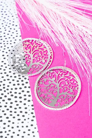 Crystal Avenue Omri Crystal Silvertone Filigree Earrings