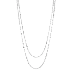 crystal bead and chain necklace