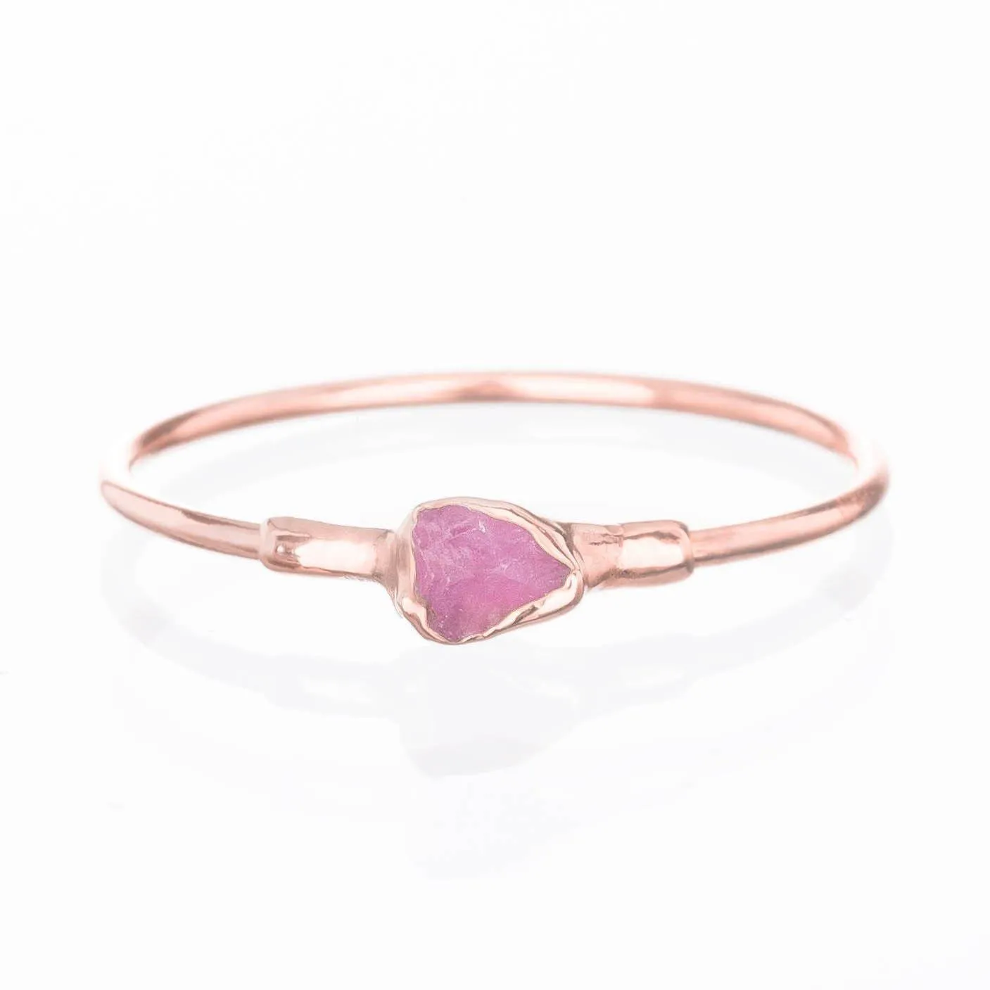 Dainty Raw Ruby Ring in Rose Gold