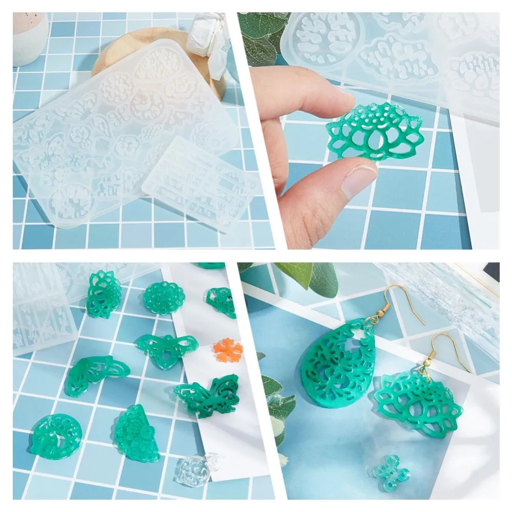 DIY Earring Making Kit, resin mold, silicone, kit0520