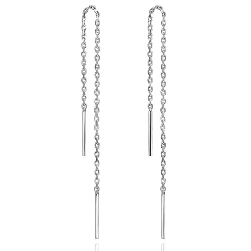 Earrings S925 Sterling Silver Earrings Long Fringed Earring Thread