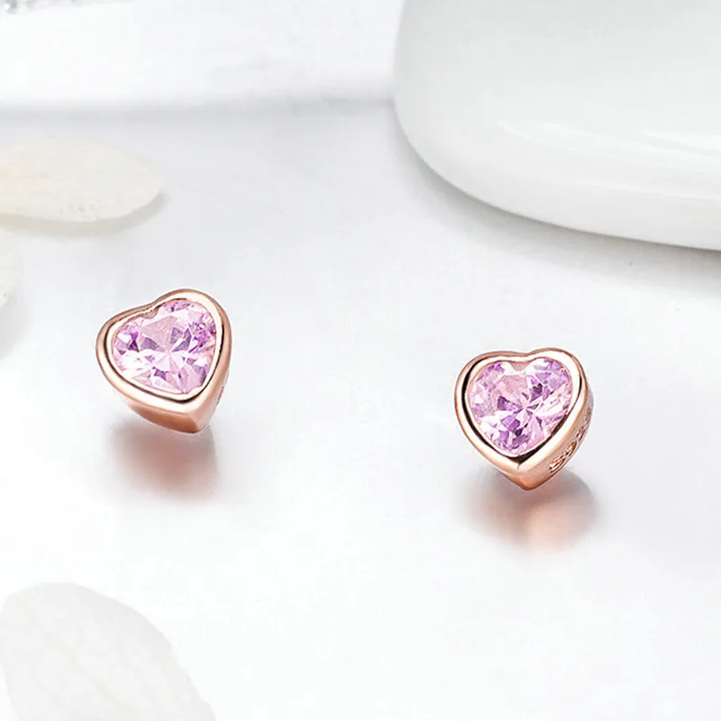 Earrings S925 Sterling Silver Heart-Shaped Earrings