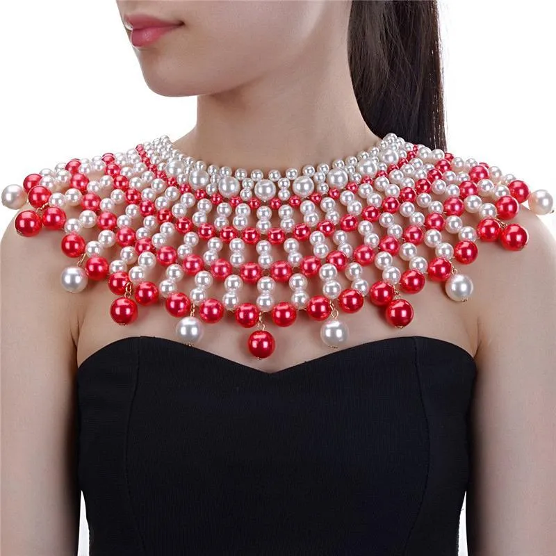 Egyptian Inspired Style Maxi Bib Collar Choker Necklace