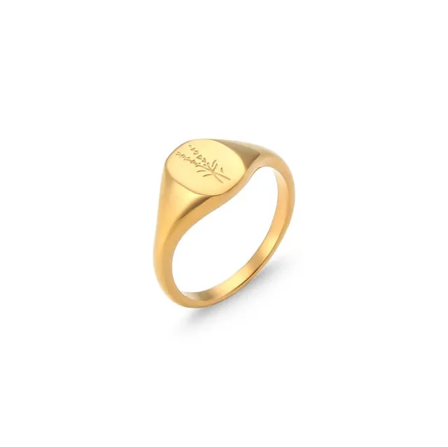 FashionSierra - Handmade Tarnish Free Stainless Steel 18k Gold  Rings