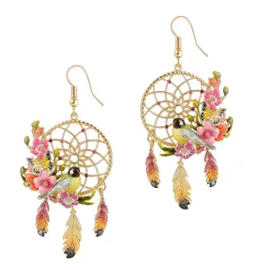 Floral Dream Catcher Earrings