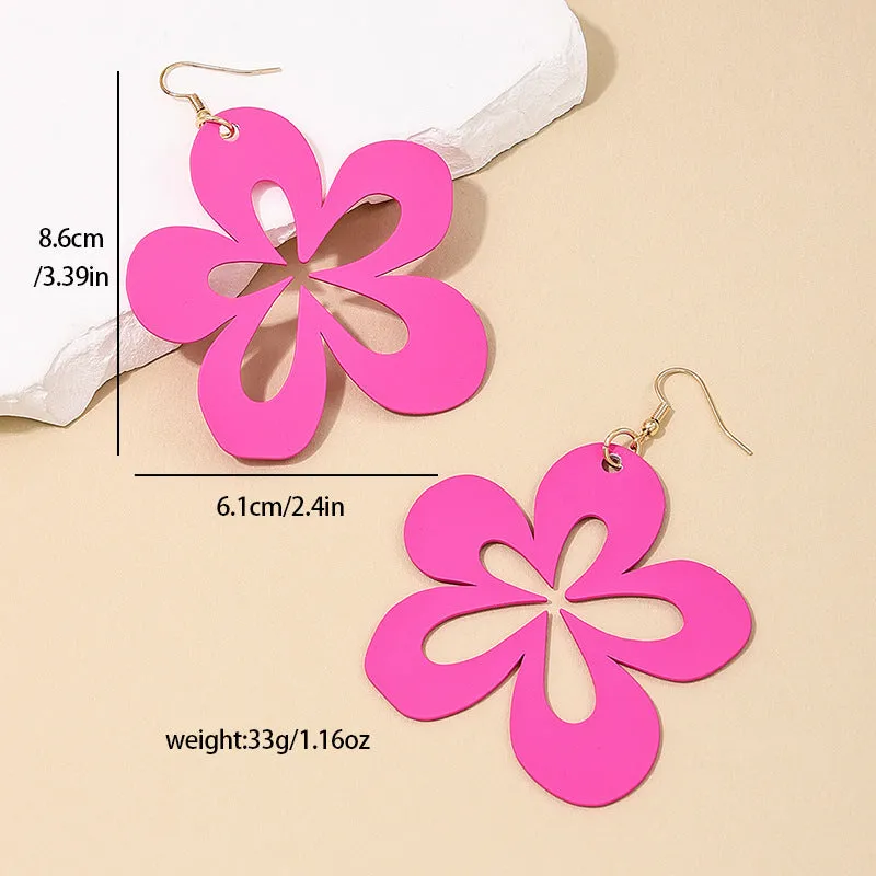 Floral Statement Earrings with a Retro Twist