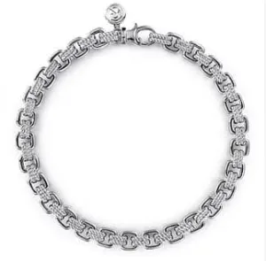 Gabriel & Co. Sterling Silver Boxy-Style Chain Bracelet