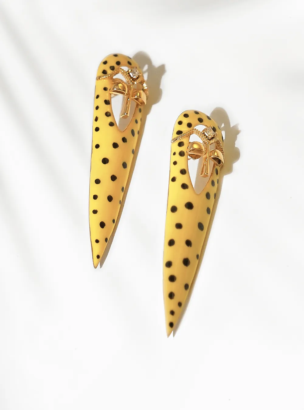 Gavi Spicule Yellow Kaybug Earrings