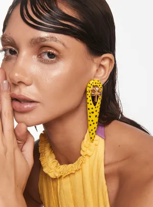 Gavi Spicule Yellow Kaybug Earrings