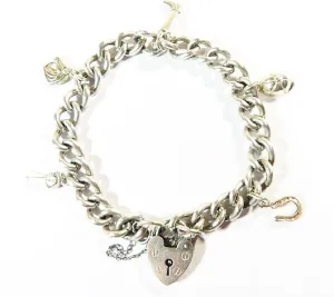 Gifts For Horse Lovers Equestrian Themed Hallmarked Sterling Silver Charm Bracelet 1977